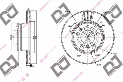 Тормозной диск DJ PARTS BD1156